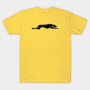 stylized greyhound dog silhouette T-Shirt
